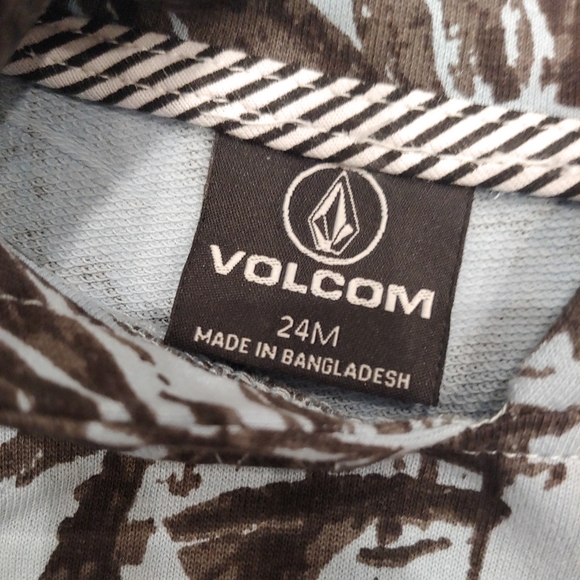 VOLCOM Baby NEW Blue Palm French Terry Hoodie & Shorts Set - Picture 11 of 12